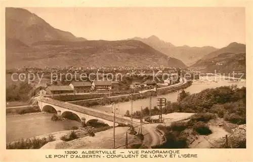 AK / Ansichtskarte Albertville_Savoie Vue panoramique Pont d Albertin Confluent de l Arly et l Isere Alpes Francaises Albertville_Savoie