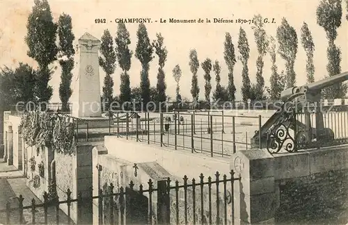 AK / Ansichtskarte Champigny sur Marne Monument de la Defense Champigny sur Marne