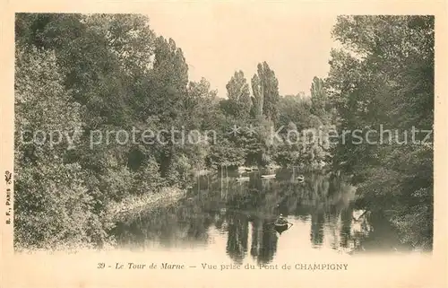 AK / Ansichtskarte Champigny sur Marne Le Tour de Marne vue prise du Pont Champigny sur Marne