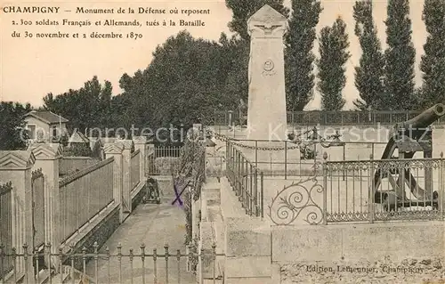 AK / Ansichtskarte Champigny sur Marne Monument de la Defense Champigny sur Marne