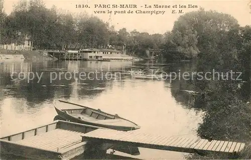 AK / Ansichtskarte Saint Maur des Fosses Parc La Marne et les Iles vers le pont de Champigny Saint Maur des Fosses