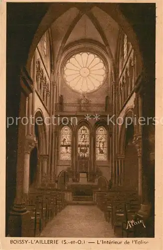 AK / Ansichtskarte Boissy l_Aillerie Interieur de l Eglise Boissy l_Aillerie