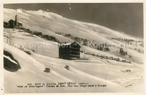 AK / Ansichtskarte Saint Veran Vallee du Queyras Winter Saint Veran