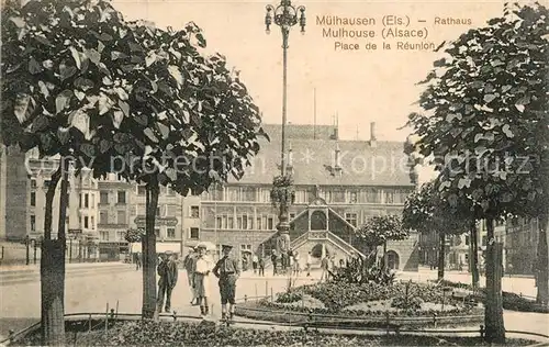 AK / Ansichtskarte Mulhouse_Muehlhausen Rathaus Place de la Reunion Mulhouse Muehlhausen