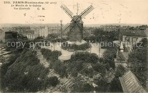 AK / Ansichtskarte Montmartre_Paris Moulin de la Galette Montmartre Paris