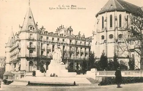 AK / Ansichtskarte Pau Eglise Saint Martin Hotel Gassion Pau