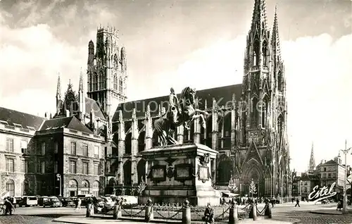 AK / Ansichtskarte Rouen Place General de Gaulle Eglise Saint Ouen Rouen