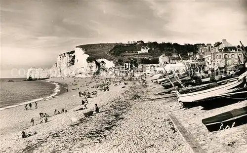 AK / Ansichtskarte Etretat Plage et Bateaux de Pecheurs Etretat