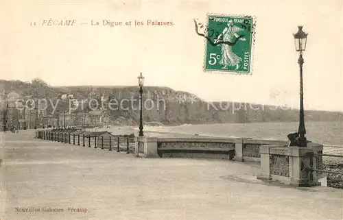 AK / Ansichtskarte Fecamp La Digue et les Falaises Fecamp