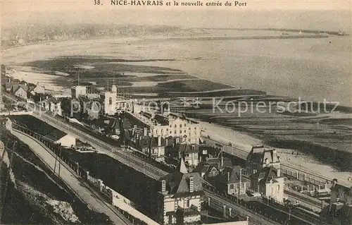 AK / Ansichtskarte Nice_Havrais_Seine Maritime Fliegeraufnahme nourvell entr?e du Port Nice_Havrais