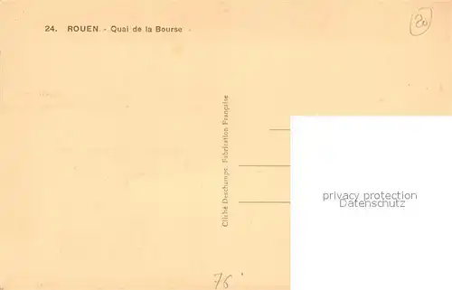 AK / Ansichtskarte Rouen Quai de la Bourse Rouen
