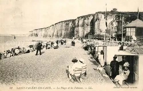 AK / Ansichtskarte Saint Valery en Caux Plage et les Falaises Saint Valery en Caux