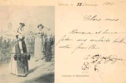 AK / Ansichtskarte Macon_Saone et Loire Costumes de Maconnaises Macon Saone et Loire