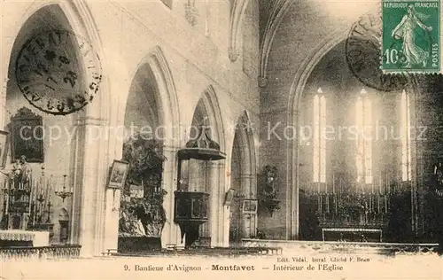 AK / Ansichtskarte Montfavet_Avignon Interieur de l Eglise 