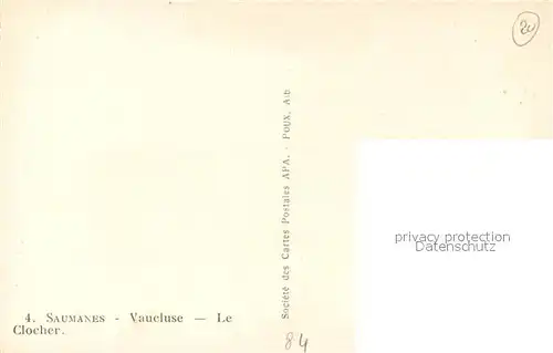 AK / Ansichtskarte Saumanes_Vaucluse Le Clocher 