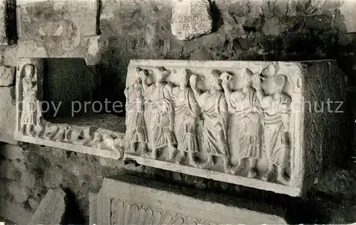 AK / Ansichtskarte Vaison la Romaine_Vaucluse Sarcophage Chretien en marbre du Ve Les XII Apotres acclamant le Christ Vaison la Romaine