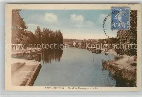 AK / Ansichtskarte Saint Florentin_Yonne Canal de Bourgogne Le Port Saint Florentin Yonne