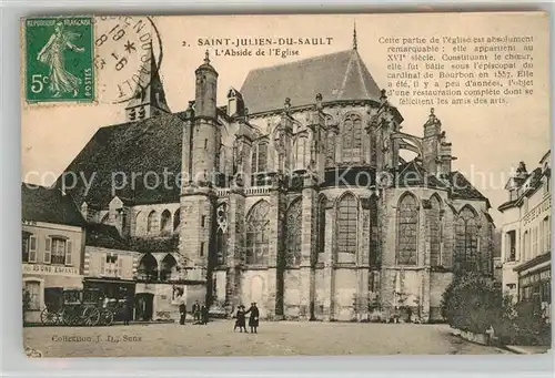 AK / Ansichtskarte Saint Julien du Sault Abside de l Eglise Saint Julien du Sault
