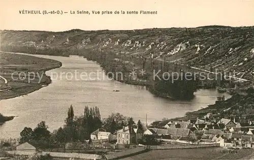 AK / Ansichtskarte Vetheuil Panorama la Seine vue prise de la sente Flament Vetheuil