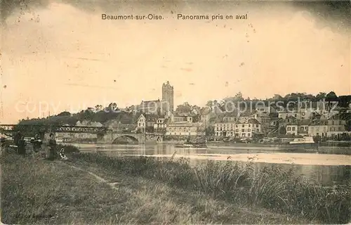 AK / Ansichtskarte Beaumont sur Oise Panorama pris en aval Beaumont sur Oise