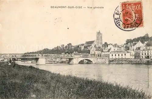 AK / Ansichtskarte Beaumont sur Oise Aux bords de la riviere Pont Cathedrale Beaumont sur Oise