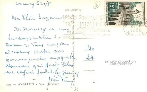 AK / Ansichtskarte Avallon Vue generale Avallon