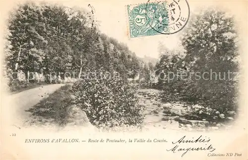 AK / Ansichtskarte Avallon Route de Pontauber Vallee du Cousin Avallon