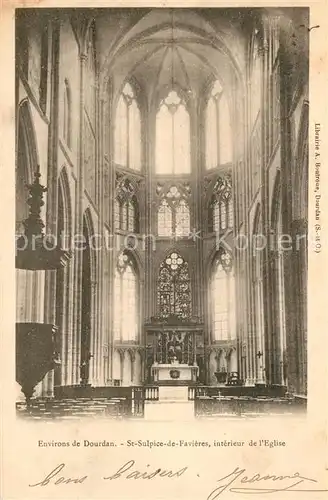 AK / Ansichtskarte Saint Sulpice de Favieres Interieur de l Eglise Saint Sulpice de Favieres