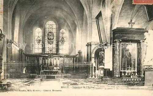 AK / Ansichtskarte Milly la Foret Interieur de l Eglise Milly la Foret