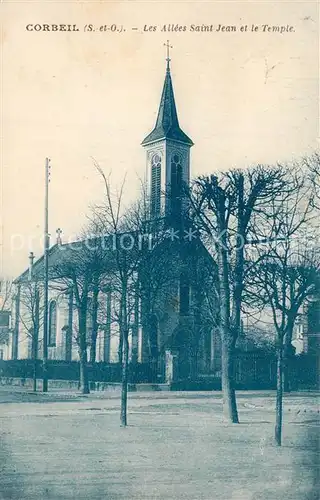 AK / Ansichtskarte Corbeil Essonnes Les Allees Saint Jean et le Temple Corbeil Essonnes