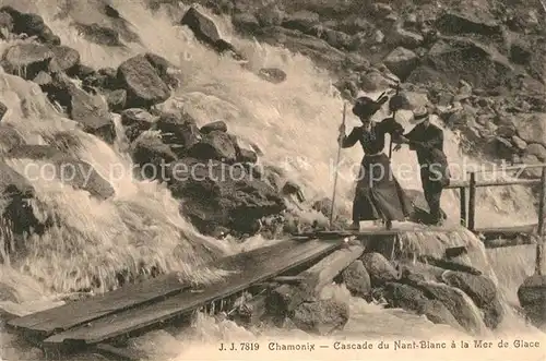 AK / Ansichtskarte Chamonix Cascade du Mont Blanc a la Mer de Glace Chamonix