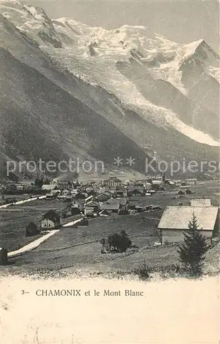 AK / Ansichtskarte Chamonix Panorama et le Mont Blanc Alpes Francaises Chamonix