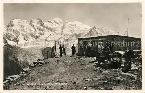 AK / Ansichtskarte Chamonix Sommet du Brevent et le Mont Blanc Alpes Francaises Chamonix