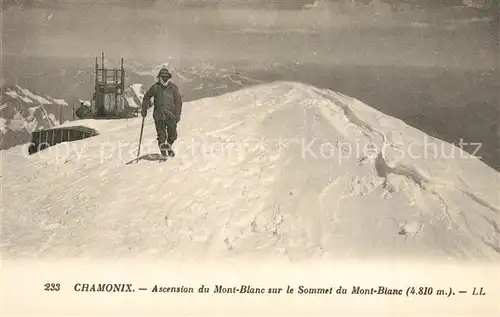 AK / Ansichtskarte Chamonix Ascension du Mont Blanc sur le Sommet du Mont Blanc Bergsteiger Chamonix