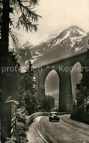 AK / Ansichtskarte Le_Fayet La Route du Fayet a Chamonix Viaduc de Sainte Marie Aiguille du Goûter Alpes Francaises Le_Fayet