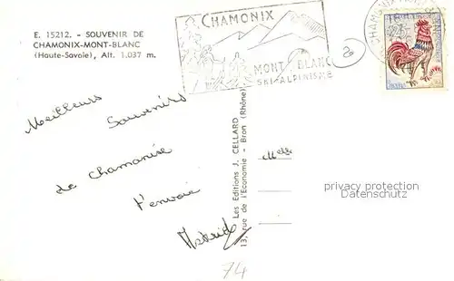 AK / Ansichtskarte Chamonix Vues panoramique Massif du Mont Blanc Alpes Francaises Chamonix