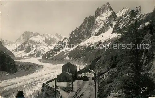 AK / Ansichtskarte Chamonix La Gare du Montenvers et Mer de Glace Alpes Francaises Chamonix