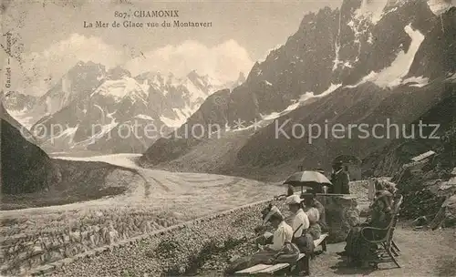 AK / Ansichtskarte Chamonix Mer de Glace vue du Montenvers Alpes Francaises Chamonix