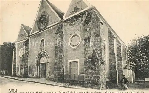 AK / Ansichtskarte Palaiseau Portail de l Eglise Statue classee Monument historique Palaiseau