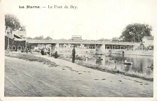 AK / Ansichtskarte Bry sur Marne Bords de la Marne Pont Bry sur Marne