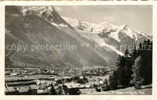 AK / Ansichtskarte Chamonix Panorama Mont Blanc Aiguille du Midi Alpes Francaises Chamonix