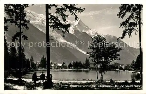 AK / Ansichtskarte Chamonix Le Lac et Mont Blanc Alpes Francaises Chamonix