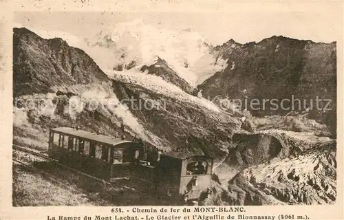 AK / Ansichtskarte Chamonix Chemin de fer du Mont Blanc Rampe du Mont Lachat Glacier Aiguille Bionnassay Chamonix