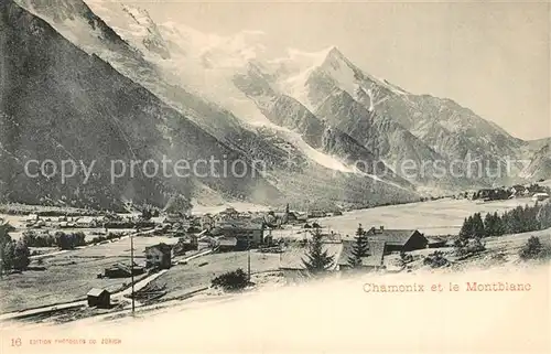 AK / Ansichtskarte Chamonix Panorama Mont Blanc Alpes Francaises Chamonix