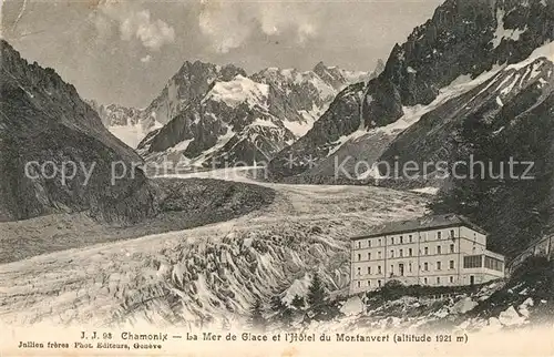 AK / Ansichtskarte Chamonix Mer de Glace Hotel du Montenvers Mer de Glace Alpes Francaises Chamonix