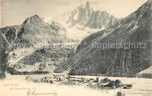 AK / Ansichtskarte Les_Praz Panorama et l Aiguille du Dru Alpes Francaises Les_Praz