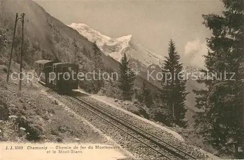 AK / Ansichtskarte Chamonix Chemin de fer du Montenvers et le Mont Blanc Alpes Francaises Chamonix
