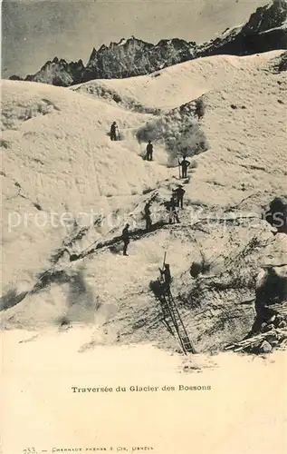 AK / Ansichtskarte Chamonix Traversee du Glacier des Bossons Chamonix