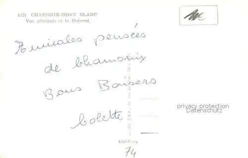 AK / Ansichtskarte Chamonix Vue geneale et le Brevent Alpes Francaises Chamonix