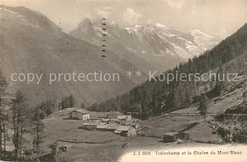 AK / Ansichtskarte Trelechamp Panorama Chaine du Mont Blanc Alpes Francaises Trelechamp